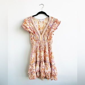 Poupette St Barth Camila Floral Ruffled Mini Dress